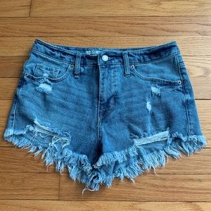 High Rise Cutoff Jean Shorts